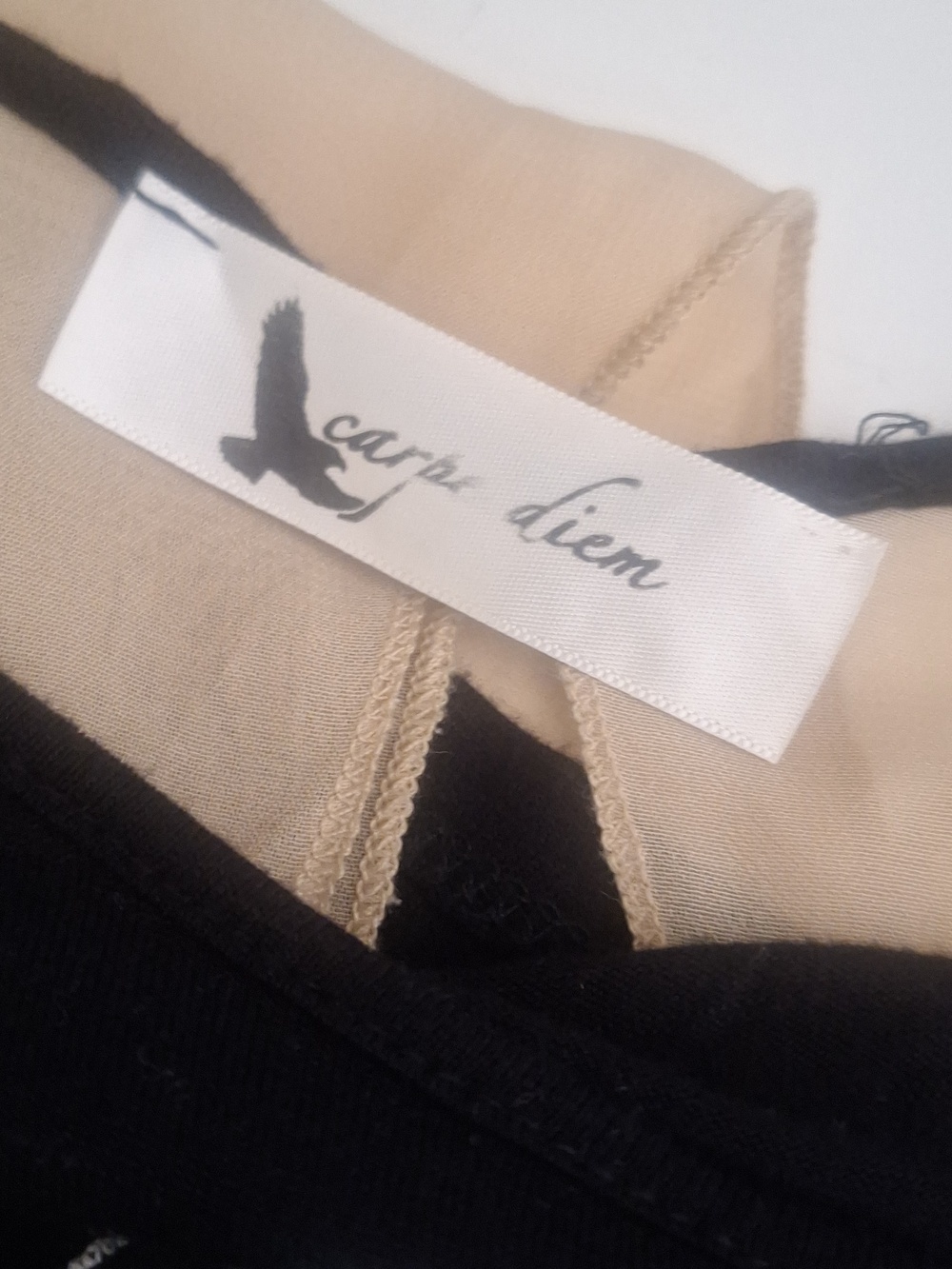 Carpe Diem Skull Back Split Top Cover Up Size M - Picture 6 of 7